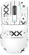 ATTACK SHARK X3 Lightweight Wireless Gaming Mouse with Tri-Mode 2.4G/USB-C Wired/Bluetooth,26K DPI, PAW3395 Optical Sensor,Kailh GM8.0 Switch,5 programmable Buttons for PC/Win/Mac(White+Stickers)