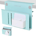 LUKETURE Desk Side Storage, Steel Side Desk Organizer, No Drill Laptop Holder, Clamp on Laptop Mount with Pen Holder, Table Hanging Storage for Home Office, Fits Flat Edge Tables 0.3" to 2.8"