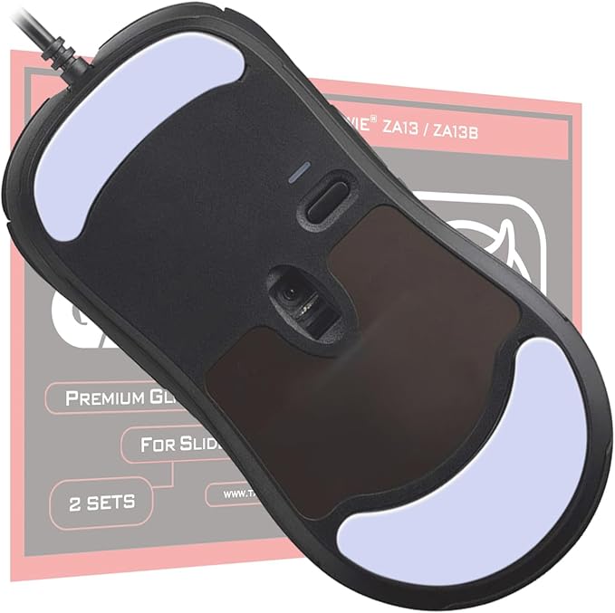 2Sets of TALONGAMES Rounded Curved Edges Mouse Feet Skates Compatible with Zowie ZA13 / ZA13B Gaming Mouse Feet Replacement,0.8mm,Pure PTFE Material with Super Smooth Glide Pads
