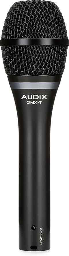 AUDIX OMX-T Dynamic Hypercardioid Vocal Microphone - Black - Wide Frequency Range, Perfect for Loud Stage Environments