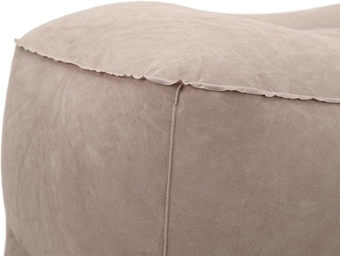 Foot Rest Pillow Inflatable Two Layer Single Air Valve PVC Flocking Portable Reducing Fatigue Airplane Foot Pillow for Office Home Travel (Grey)