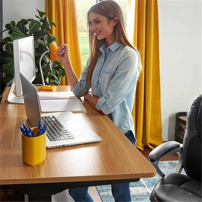 Home Square 2-Piece Set with Adjustable Standing Desk and Executive Office Chair