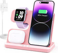JARGOU 3 in 1 Charging Station for Apple Wireless Charger for iPhone 17 16e 16 15 14 13 12 11 X 8 & for iWatch Charger Wireless Charging Station for Multiple Devices for AirPods 2/3/4/Pro/Pro 2/Pro 3