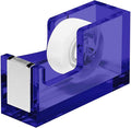 OfficeGoods Acrylic Tape Dispenser – Modern Desk Organizer for Office Supplies, Heavy Duty Refillable Tape Holder for Home and School Crafting, Stylish Desktop Accessory for Gift Wrapping, Blue