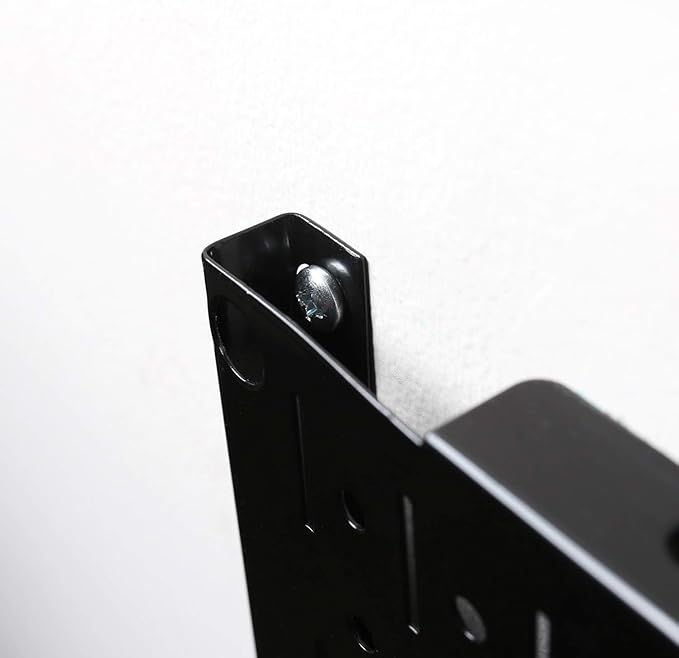 Wall Control Pegboard Wall Organizer Tiles Modular Black Metal Pegboard Tiling Set - Four 12-Inch Tall x 16-Inch Wide Peg Board Panel Wall Storage Tiles - Easy to Install (Black)