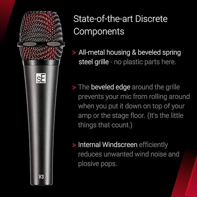 sE Electronics V3 All Purpose Dynamic Microphone - Bundle with XLR Cable