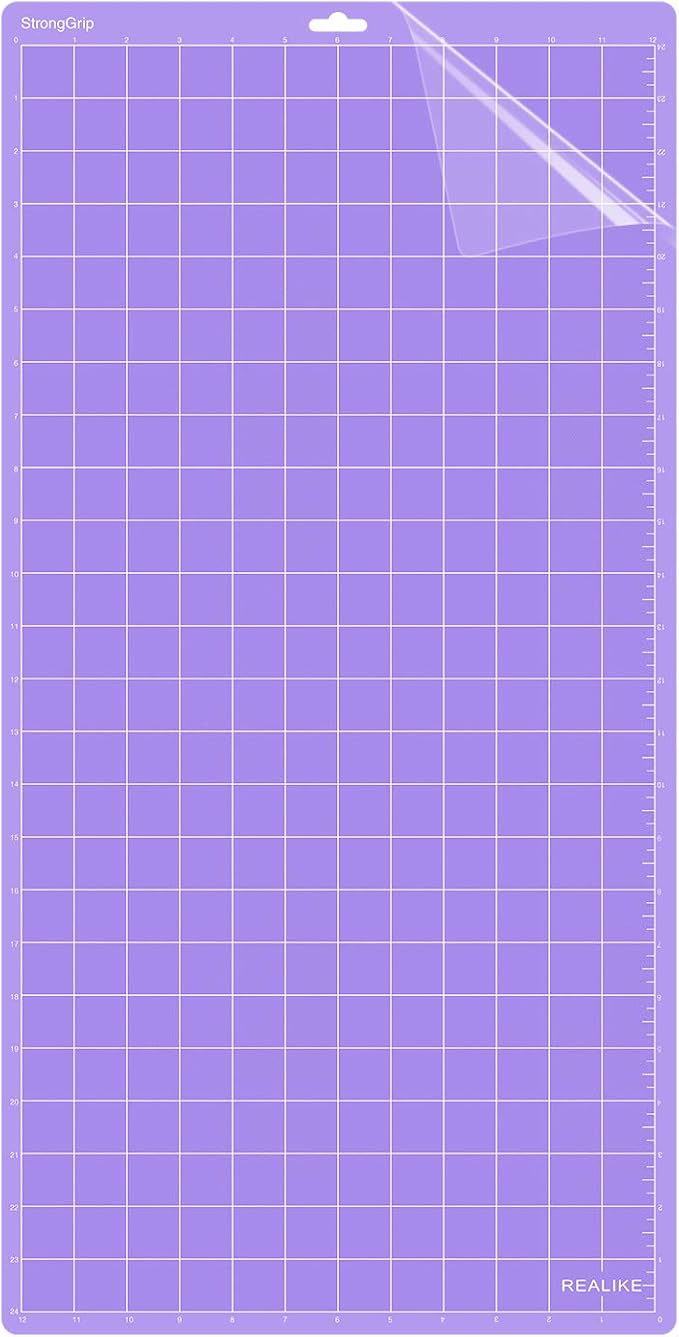 REALIKE SrongGrip Cutting Mat for Silhouette Cameo 5/4/3/2/1(3 Mats,12x24 inch) Purple Strong Adhesive Cricket Cut Mats Replacement Accessories For Silhouette Cameo