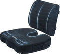 Sleepavo Memory Foam Seat Cushion for Office Chair-Orthopedic Back and Butt Pillow for Sciatica Tailbone Coccyx Hip Pain Relief for Sitting, Gaming, Desk, Car, Airplane-Padded Lumbar Support Pillow