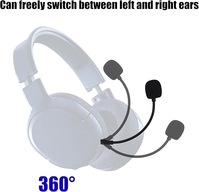 Replacement Microphone for Logitech G PRO X and G PRO X2 Gaming Headsets, Detachable Noise Cancelling Game Microphone with Foam Covers Gaming Headset Mic Accessory
