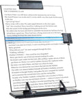 Resulzon Paper Stand Document Holder with 7 Adjustable Positions, Paper Holder Stand for Desk When Typing for Reading A4 Letter, Books, Receipts, Sheet Music, Textbooks