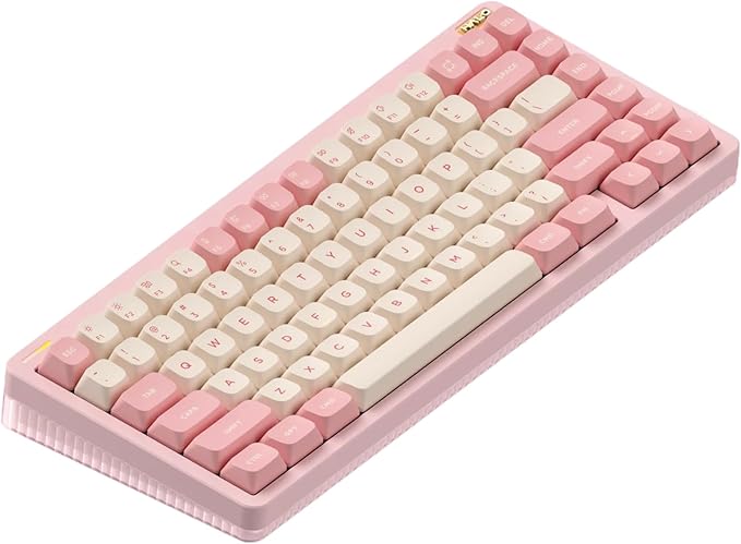 nuphy Halo75 V2 Mechancial Gaming Kyeboard,75% Wireless Hot Swappable Bluetooth Keyboard,83 Kyes RGB Backlit Keyboard,Support Bluetooth/2.4GHz/USB-C-Pink Blush Switch