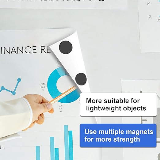 Towjug Round Magnets with Adhesive Backing, 180 Pieces Magnetic Dots (Diameter 0.8’’ x 0.08”) Anisotropy Flexible Sticky Circle Magnet Tape for Whiteboard, Refrigerator, Crafts, Classroom