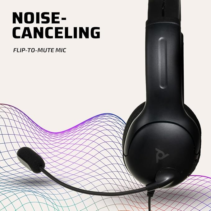 PDP Gaming AIRLITE Xbox Headset with Noise-Cancelling Microphone, Licensed Microsoft Series X|S, Xbox One Accessories, PC/Windows 10/11, Lightweight Wired Power Stereo headphones - Black