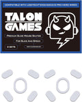 2Sets of TALONGAMES Rounded Curved Edges Mouse Feet Skates Compatible with Logitech G102 / G203 / G Pro Wired Gaming Mouse Feet Replacement,0.8mm,Pure PTFE Material with Super Smooth Glide Pads