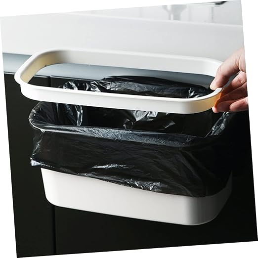 Ciieeo 2pcs Desktop Hanging Trash Cans Cute Slim Rubbish Containers for Bedroom Recycling Waste Bin Organizers