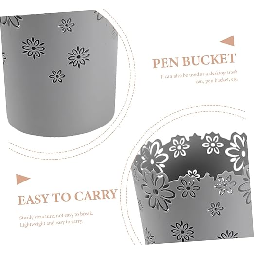 DECHOUS 2pcs Small Trash Can Slim Household Storage Bin Desktop Garbage Bin Multi-Functional