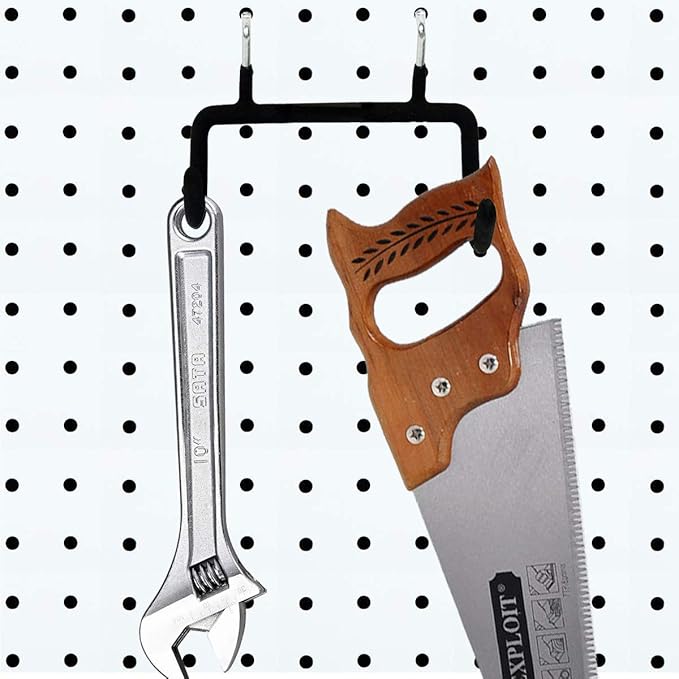 5PCS Pegboard Drill Holder with Double Hooks and Accessories Bag for Power Tools