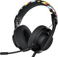 WIRWTRU S30 Gaming Headset with Microphone,198g Lightweight Design, Wired Gaming Headphones for Xbox, Xbox Series X|S, PS5, PS4, Switch, PC, Noise Cancelling Mic, Soft Earmuffs (Graffiti)