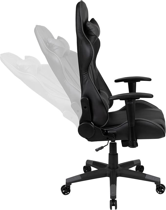 Flash Furniture Optis Red Gaming Desk and Gray Reclining Gaming Chair Set with Cup Holder and Headphone Hook