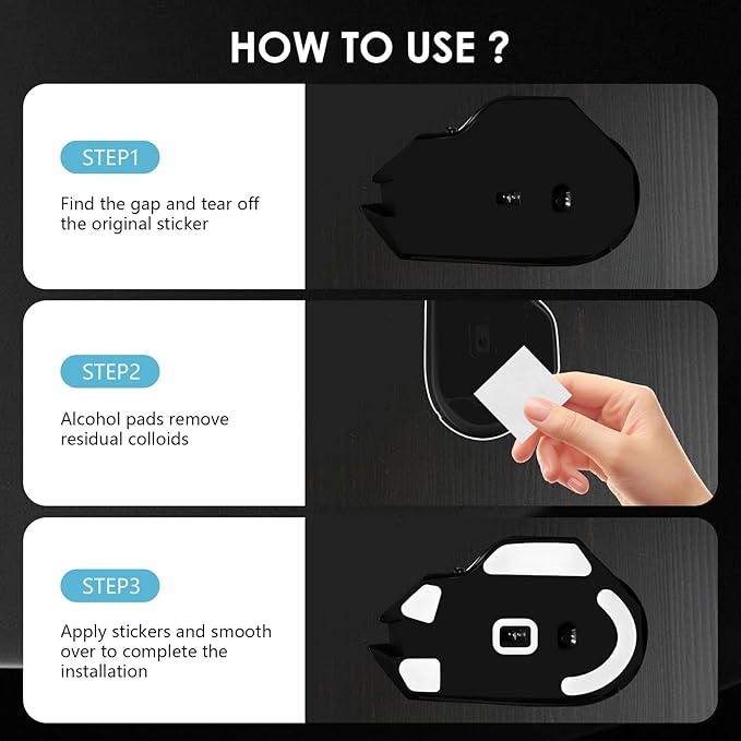 2 Pack V3 X HyperSpee Wireless Esports Gaming Mouse Feet Sliding Stickers, Mice Glass Skates Pad, Replacement Glide Stickers for Smooth Control and Precision on Any Gaming Surface (White PTFE)
