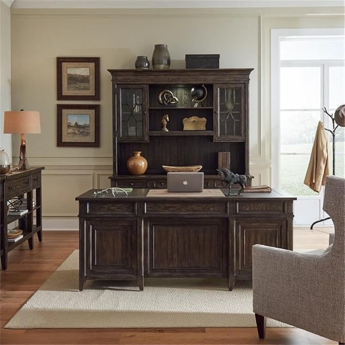 LIBERTY FURNITURE INDUSTRIES, INC. Paradise Valley 5 Piece Executive Set in Brown