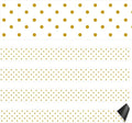 Ireer 24 Pieces Magnetic Strips Retro Magnetic Border for Classroom Whiteboard Bulletin Board Decorative Strips with Adhesive Borders for Bulletin Chalkboard(Gold Dot)
