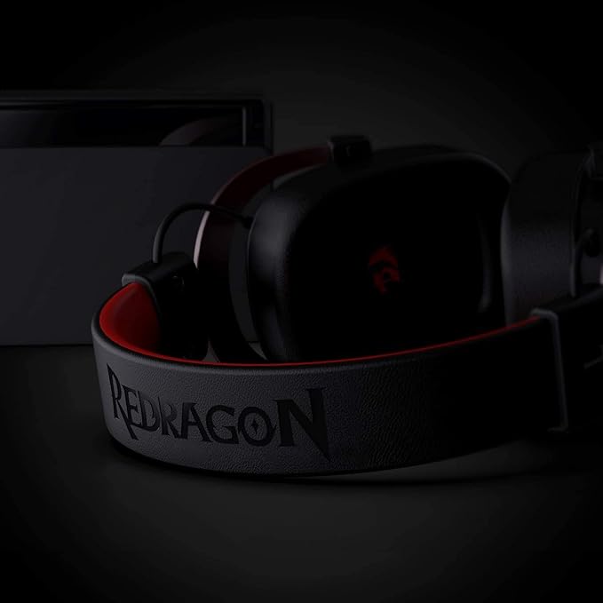 Redragon H510 Zeus Wired Gaming Headset - 7.1 Surround Sound - Memory Foam Ear Pads - 53MM Drivers - Detachable Microphone, Works for Multi-Platforms PC, PS4/3 & Xbox One/Series X, NS
