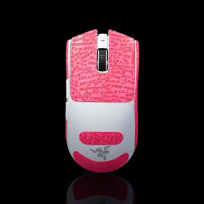 Grip Tape for Razer Viper V3 Pro & V4 Pro - Anti-Slip,Enhanced Control, Sweat Resistance,Improves FPS Gaming Grip & Mouse Protection [Pre-Cut] CS Pink