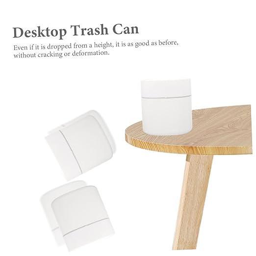 Press Cover Trash Can Garbage Bin for Kitchen Pp Material for Living Room Office Compact