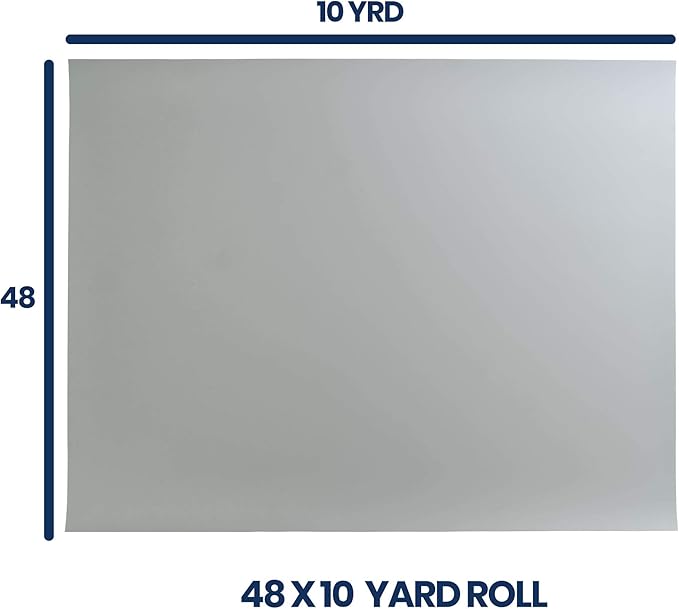 Pacific Arc Vinyl Board Cover. Self Healing and Stain Resistant Gray/White Sheet, 48 inches by 10 Yard Roll