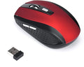 Generic 2.4GHz Wireless Gaming Mouse, Portable Office Optical Mouse, 6 Buttons, Max 10 Meters Operating Distance, Lightweight, Save Power, for Laptop, Computer, PC, Notebook, Desktop, Red