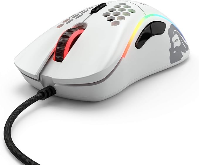 Glorious Model D- (Minus) Lightweight Gaming Mouse, Matte White (GLO-MS-DM-MW) (Renewed)