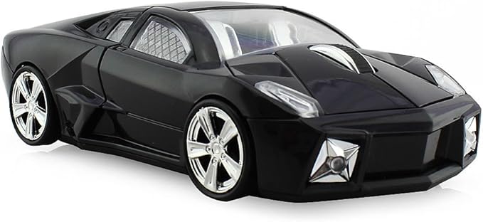 Jinfili 2.4GHz Sports Car Wireless Mouse Optical Cool 1600DPI 3D USB Wireless Gaming Mice for Pc Laptop Windows 10