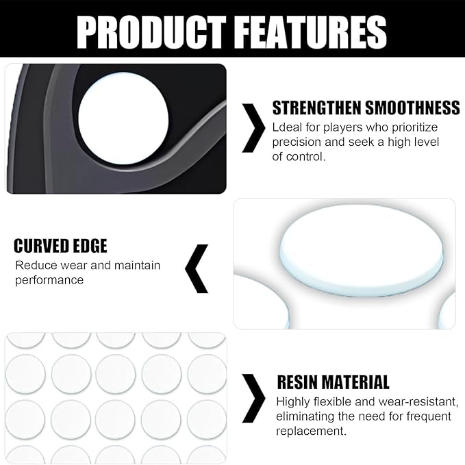 200 Pcs Dot Mouse Glide Sliders, Universal 6.5mm PTFE Mouse Feet Skate Stickers, Smooth Sliding Pads Compatible with All Mousepads, Wear-Resistant Smooth Glide Mice Glass Skates Pad (White)