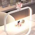 Upgrade Large Half Moon Light for Nail Desk with Phone Holder for Nail Lamp, Arch Moon Light Tech Perfect for Professional Manicure (White, Large)