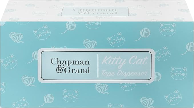 Chapman & Grand Kitty Cat Tape Dispenser (White/Turquoise), Patented