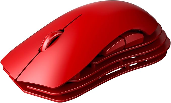 AJAZZ M259 Magnesium Aluminum Alloy Mouse, BT/2.4G/USB-C Lightweight Mice (Red)