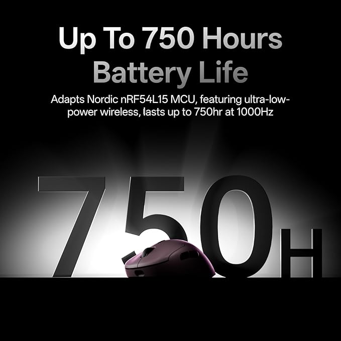Rapoo VT3 Gen-2 Wireless Gaming Mouse, True 8K Wireless Polling Rate, 53g Lightweight, Up to 750 Hr Battery, Nordic nRF54L15 MCU, 100-Million Mechanical Switch, 10 Programmable Buttons, Macro Enabled