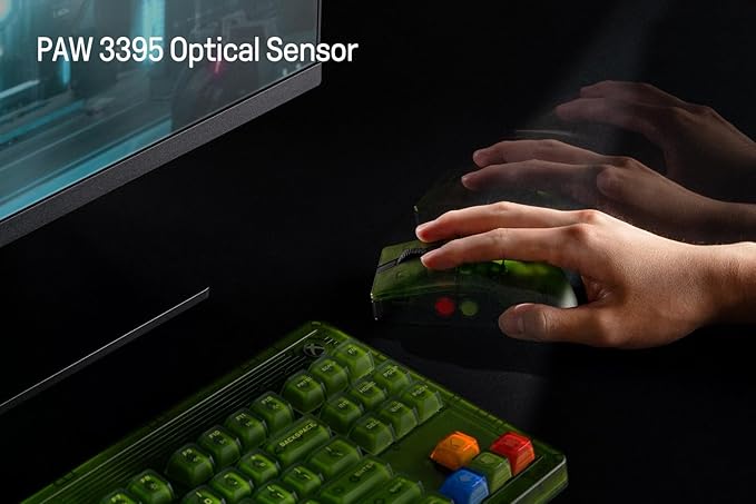 8Bitdo Retro R8 Mouse with Charging Dock, PAW 3395 Optical Sensor DPI 26K, 4K Polling Rate, Programmable Buttons, Kailh Sword GM X Micro Switches, Ambidextrous - Xbox Edition (Officially Licensed)