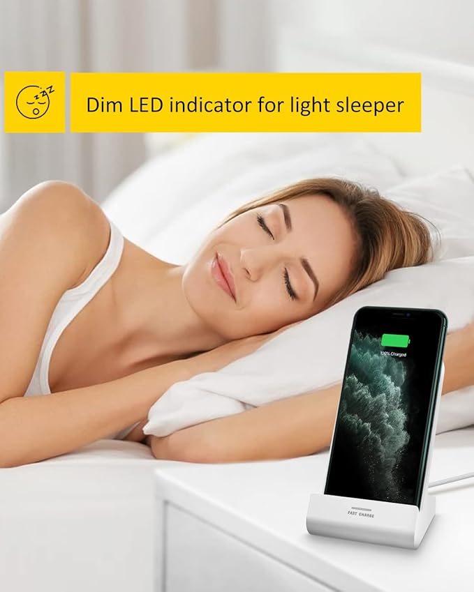 Z1 Wireless Charger Wireless Phone Charger Stand 10W Max Compatible with Apple iPhone 12/12 Pro Max/ 11Pro/11Pro Max/XR/XS Max/XS/X/8/8Plus, Samsung Galaxy