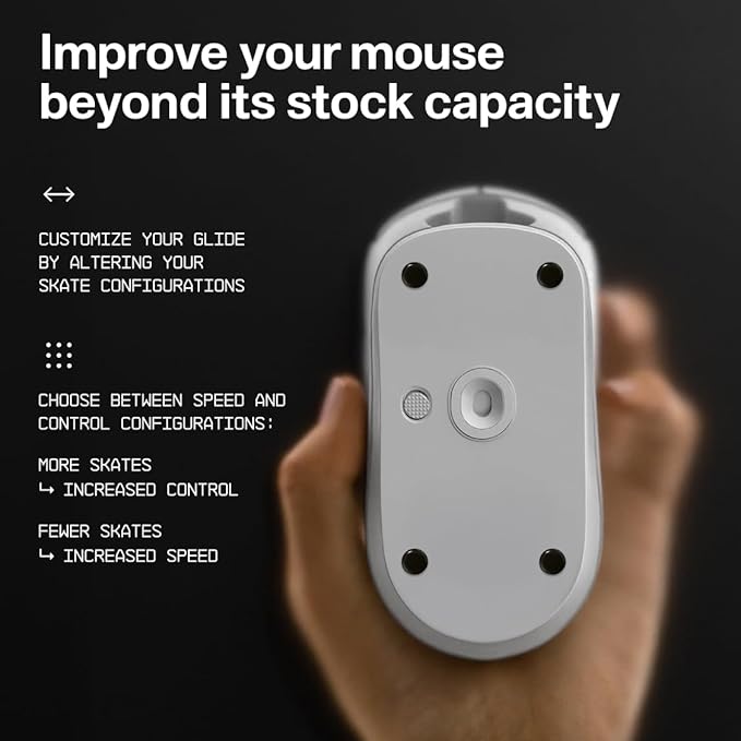 Wallhack PTFE Dot Mouse Skates | Premium Universal Skates for Gaming Mice | Ultra-Smooth Glide on Cloth & Glass Pads | Customize Speed & Control | Fast, Easy to Apply | Yellow
