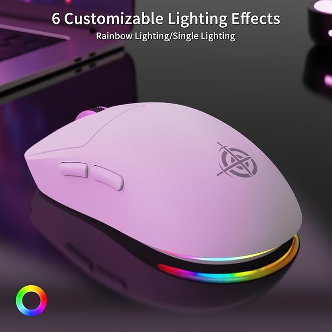 ATTACK SHARK×Magic-Refiner G6 Wireless Gaming Mouse Tri-Modes Connection 2.4G/BT/USB-C 24000 DPI 1000Hz Polling Rate with Anti-Slip Grips,750mAh Battery Gaming Mice for Laptop/PC/Mac Gamer White