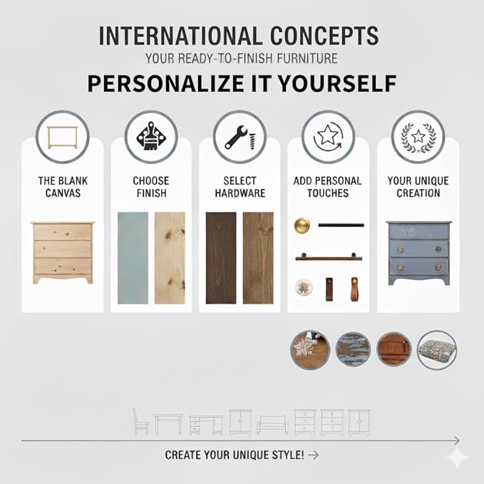Solid Wood Bookcase 60" High Unfinished Parawood Shelves, Adjustable Storage Organizer, Kitchen/Dining Furniture