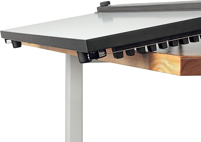 Acurit PXB 24” x 36” Drawing Board for Artists and Designers - Portable Workspace for Drawing, Sketching, Drafting, Painting - Fixed Angled Laminated Surface with Ruler and Parallel Motion Bar