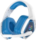Tatybo Wireless Gaming Headset for PC, Ps5, Ps4, 2.4 Ghz USB & Type-C Gaming Headphones with Microphone, 30H Battery Bluetooth Headphones for Switch, Laptop, Mobile, Mac (Blue White)