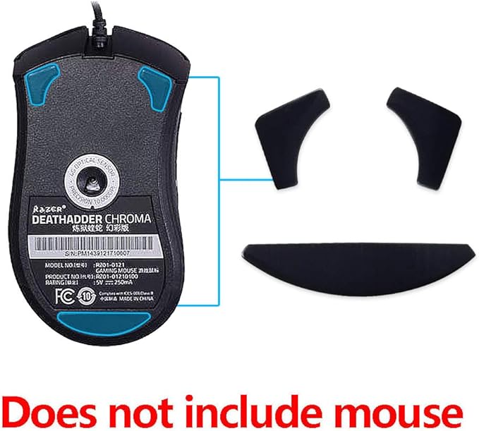 HUYUN New Mouse Skates & Mouse Feet & Mice Feet & mouseskates for Razer DeathAdder 2013/RZ01-0015 / RZ01-0121 / RZ01-0084(Come with 4 Sets)