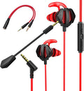 Gaming Headset with Microphone Wired Gaming Earbuds PC for PS4 PS5 One PlayStation 5 Games Mobile Phone,Detachable Stereo Bass Earphones Noise Cancelling Gaming Headphones with Mic Black