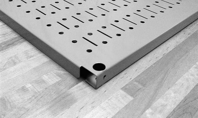 Wall Control Pegboard Rack Horizontal Metal Pegboard Garage Tool Storage Pack - Two 32-Inch Wide x 16-Inch Tall Easy To Install Peg Boards (Yellow)