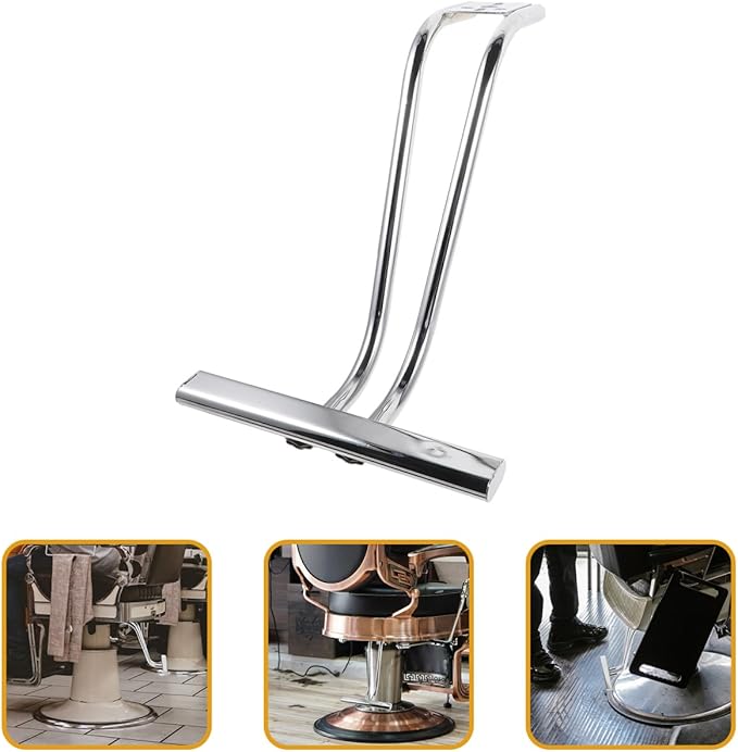 ARTIBETTER Salon Chair Footrest Replacement 20.07X11.53 Inch Stainless Steel Barber Chair Foot Pedal for Hair Stylist Comfort and Convenience