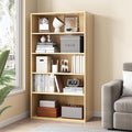 NELYE Basic Open Shelf Bookcase - 5-Tier Wooden Cube Storage Shelves Split Bookshelf, Oak